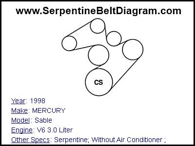 1998 MERCURY Sable with V6 3.0 Liter Engine