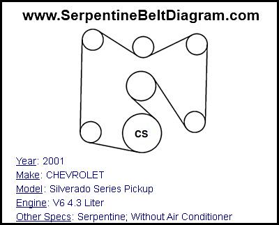 2001 CHEVROLET Silverado Series Pickup with V6 4.3 Liter Engine