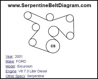 2001 ford excursion belt diagram