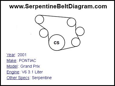2001 PONTIAC Grand Prix with V6 3.1 Liter Engine