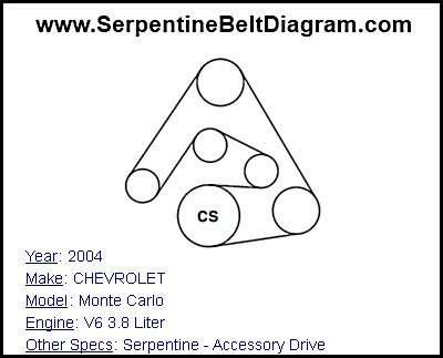 2004 CHEVROLET Monte Carlo with V6 3.8 Liter Engine