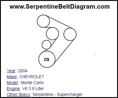 2004 CHEVROLET Monte Carlo with V6 3.8 Liter Engine