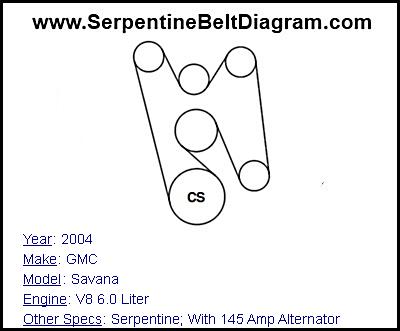 2004 gmc safari belt diagram