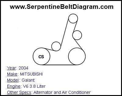 2004 MITSUBISHI Galant with V6 3.8 Liter Engine