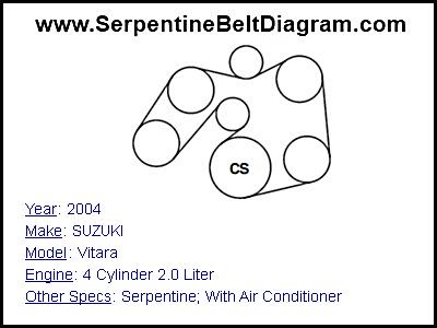 2004 SUZUKI Vitara with 4 Cylinder 2.0 Liter Engine