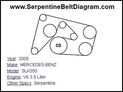2005 MERCEDES-BENZ SLK350 with V6 3.5 Liter Engine
