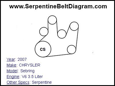 2007 CHRYSLER Sebring with V6 3.5 Liter Engine