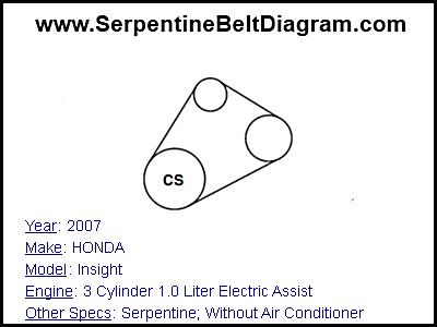 2007 HONDA Insight with 3 Cylinder 1.0 Liter Electric Assist Engine