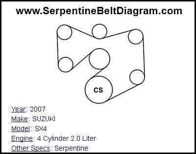 2007 SUZUKI SX4 with 4 Cylinder 2.0 Liter Engine