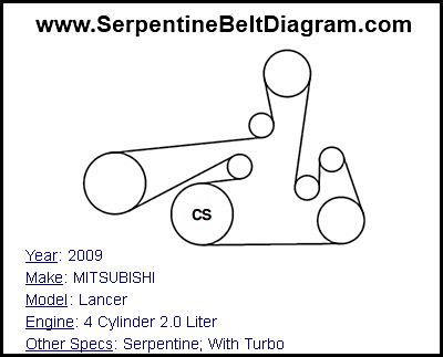 2009 MITSUBISHI Lancer with 4 Cylinder 2.0 Liter Engine