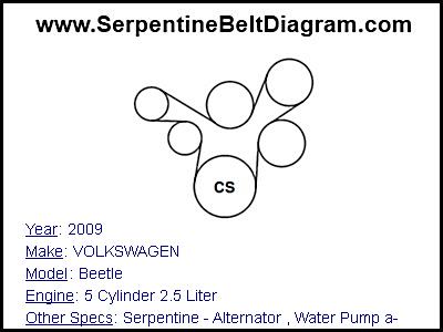 2009 VOLKSWAGEN Beetle with 5 Cylinder 2.5 Liter Engine